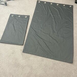 Gray Blackout Curtains (2 panels) Roughly 38”W x 60”L